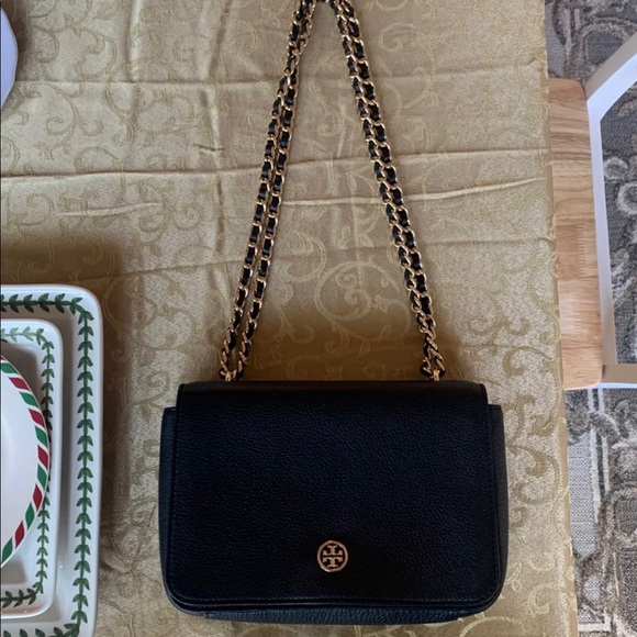 Tory Burch Leather Chain Robinson Crossbody Purse - Picture 3 of 6